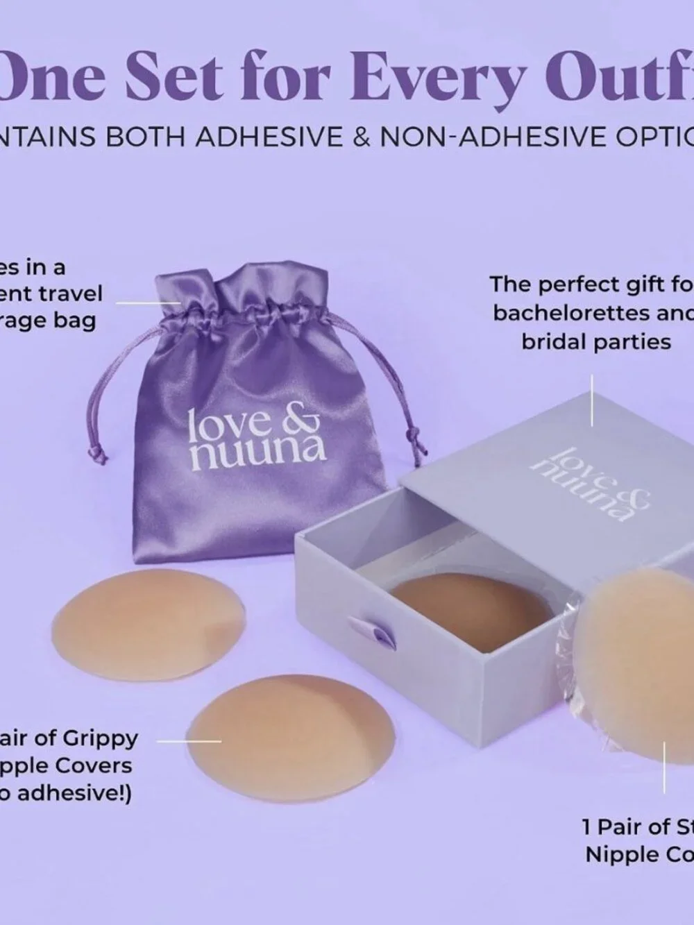 Love & Nuuna Adhesive & Grippy Nipple Covers Small AA-B Honey BNIB